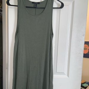 Green ribbed dress